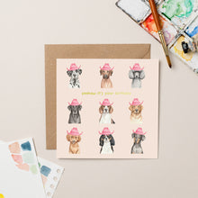Load image into Gallery viewer, Yeehaw It&#39;s your Birthday Dog card with Gold Foil
