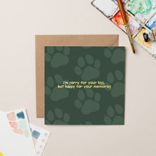 Load image into Gallery viewer, Pet Loss card with Gold Foil
