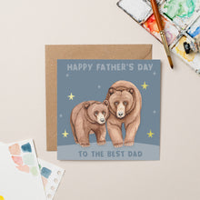 Load image into Gallery viewer, Bears Father's Day card with Gold Foil
