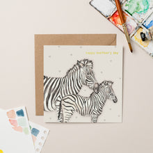Load image into Gallery viewer, Zebra Mother&#39;s Day card with Gold Foil
