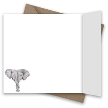 Load image into Gallery viewer, Elephant with Flowers card - lil wabbit
