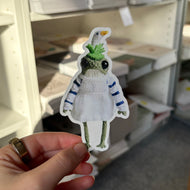 Silly Goose Frog Heknitt Sticker