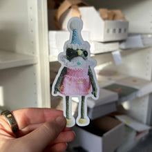Load image into Gallery viewer, Party Hat Frog Heknitt Sticker
