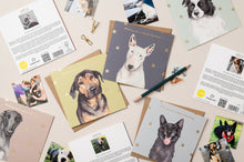 Load image into Gallery viewer, StreetVet Freddie Christmas card with Gold Foil - lil wabbit
