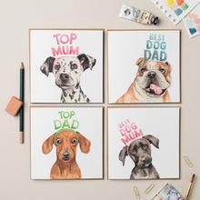 Load image into Gallery viewer, Dachshund Top Dad card - lil wabbit
