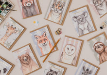 Load image into Gallery viewer, Fox Birthday card with Gold Foil
