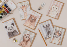 Load image into Gallery viewer, Panda Birthday card with Gold Foil
