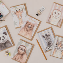 Load image into Gallery viewer, Sloth Birthday card with Gold Foil
