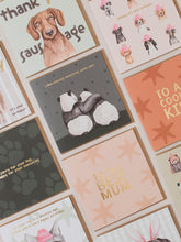 Load image into Gallery viewer, Thank You Sausage Dachshund card with Gold Foil
