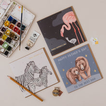 Load image into Gallery viewer, Flamingo Mother&#39;s Day card with Gold Foil
