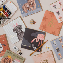 Load image into Gallery viewer, Flamingo Mother&#39;s Day card with Gold Foil

