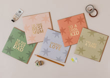 Load image into Gallery viewer, To The Best Dad card with Gold Foil
