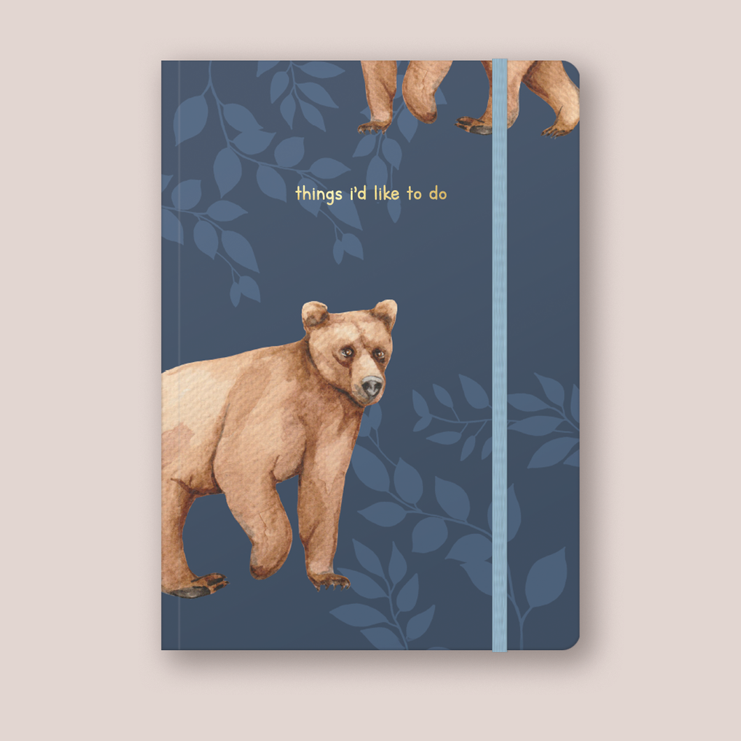 Bear Things I'd Like To Do A5 Notebook