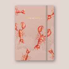 Load image into Gallery viewer, Lobster Things Are Looking Up A5 Notebook
