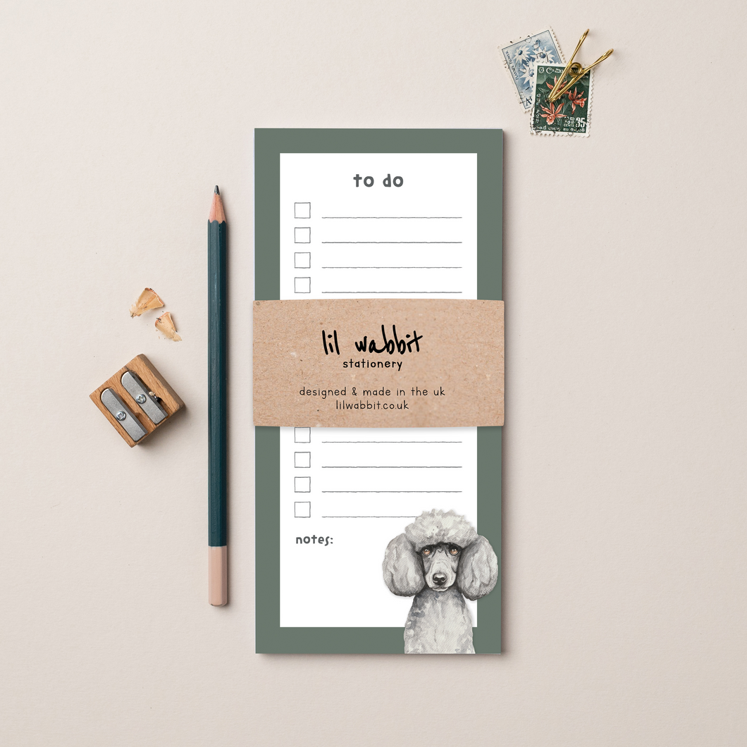 Poodle To Do List Pad