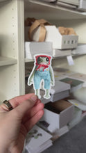 Load and play video in Gallery viewer, Frog in Bonnet Heknitt Sticker
