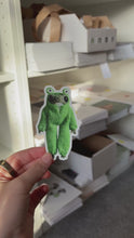 Load and play video in Gallery viewer, Frog in Frog Onesie Heknitt Sticker
