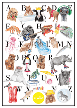 Load image into Gallery viewer, Animal Alphabet Print (A3) - lil wabbit
