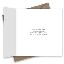 Load image into Gallery viewer, New Baby Card | Baby Lamb Greeting Card - lil wabbit
