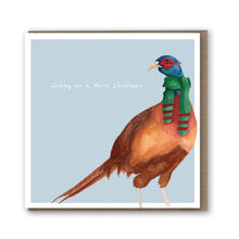 Load image into Gallery viewer, Pheasant Christmas card - lil wabbit
