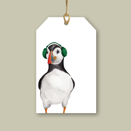 Puffin - Christmas Gift Tag - lil wabbit