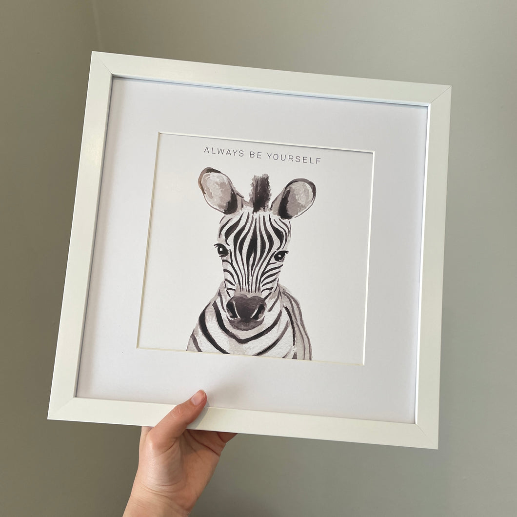 Zebra Nursery Print - lil wabbit