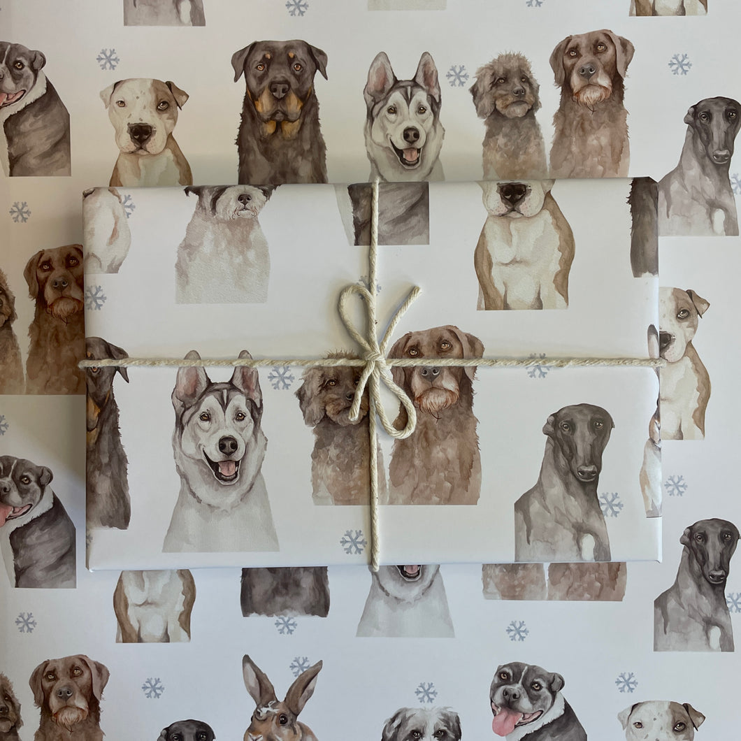 StreetVet Christmas Wrapping Paper Sheet - lil wabbit