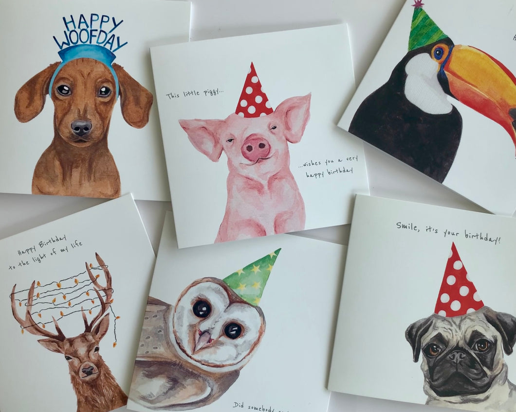 The Simple Birthday 6 card bundle - lil wabbit