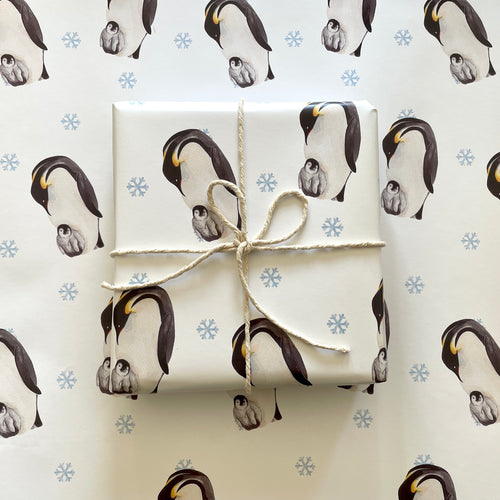 Penguin Wrapping Paper Sheet - lil wabbit