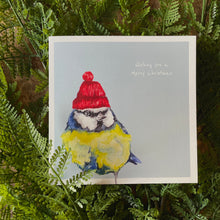 Load image into Gallery viewer, Blue Tit Christmas card - lil wabbit
