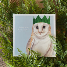 Load image into Gallery viewer, Owl Christmas card - lil wabbit
