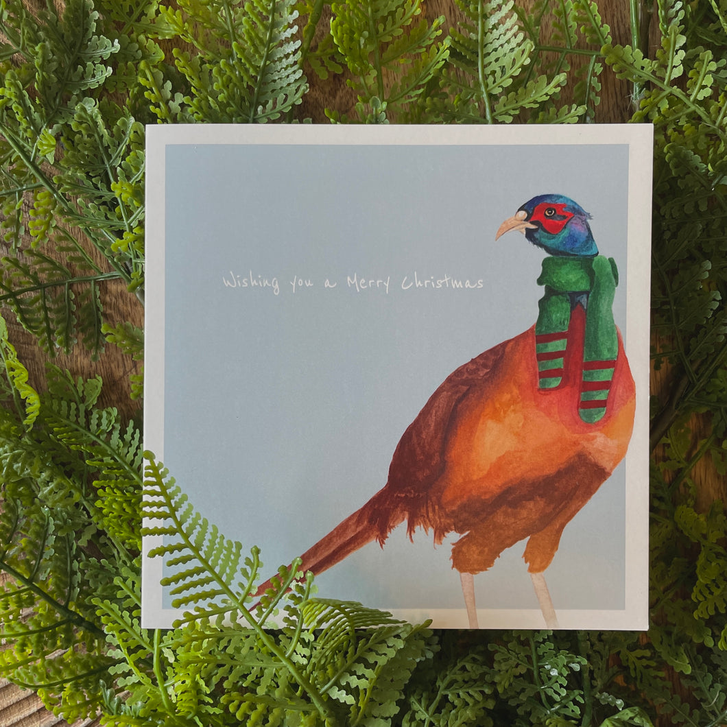 Pheasant Christmas card - lil wabbit