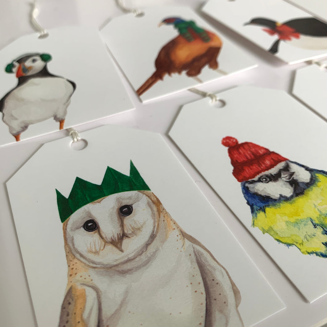 Christmas Birds Gift Tag Variety Pack - lil wabbit