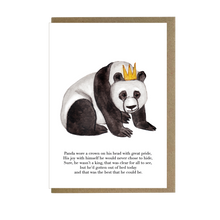 Load image into Gallery viewer, King Panda with poem card - lil wabbit
