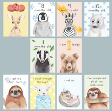 Load image into Gallery viewer, Hand-Me-Down Baby Milestone cards - lil wabbit
