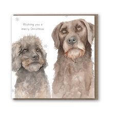 Load image into Gallery viewer, StreetVet Max &amp; Macey Christmas card - lil wabbit
